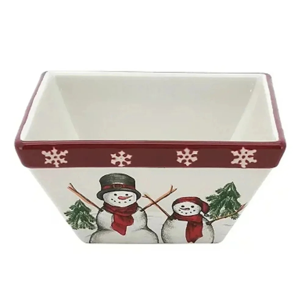 St. Nicholas Square Yuletide Square Ceramic Bowl